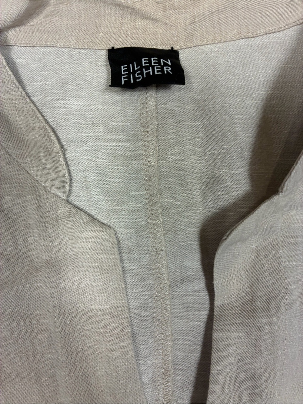 Eileen Fisher Linen Blend 3 Button Lightweight Jacket - Picture 7 of 10